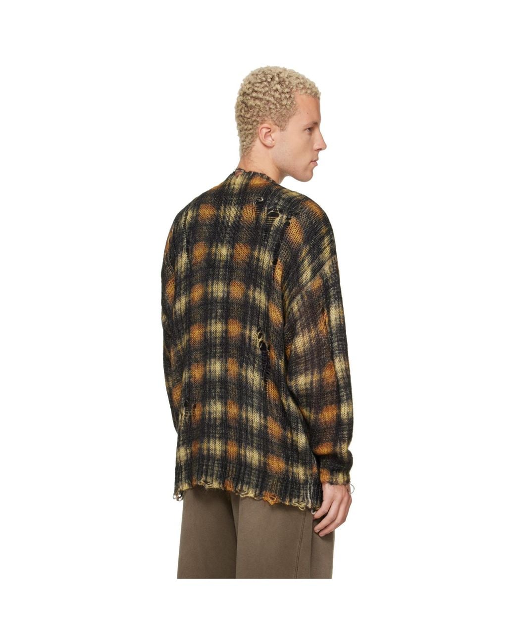 R13 Brown Oversized Cardigan for men