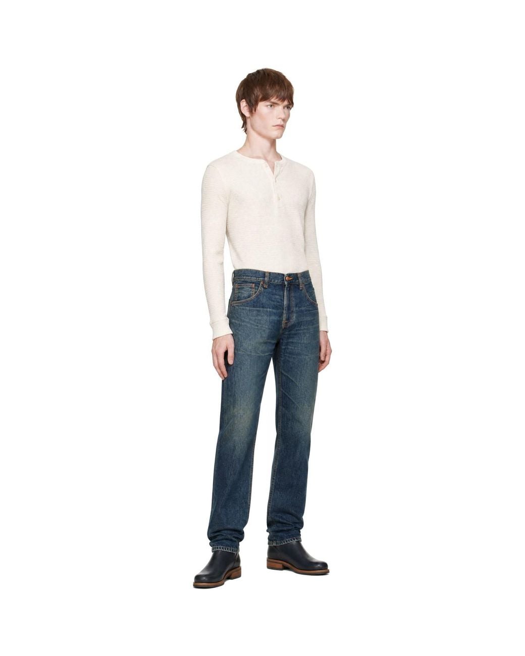 Nudie Jeans Blue Gritty Jackson Jeans for men