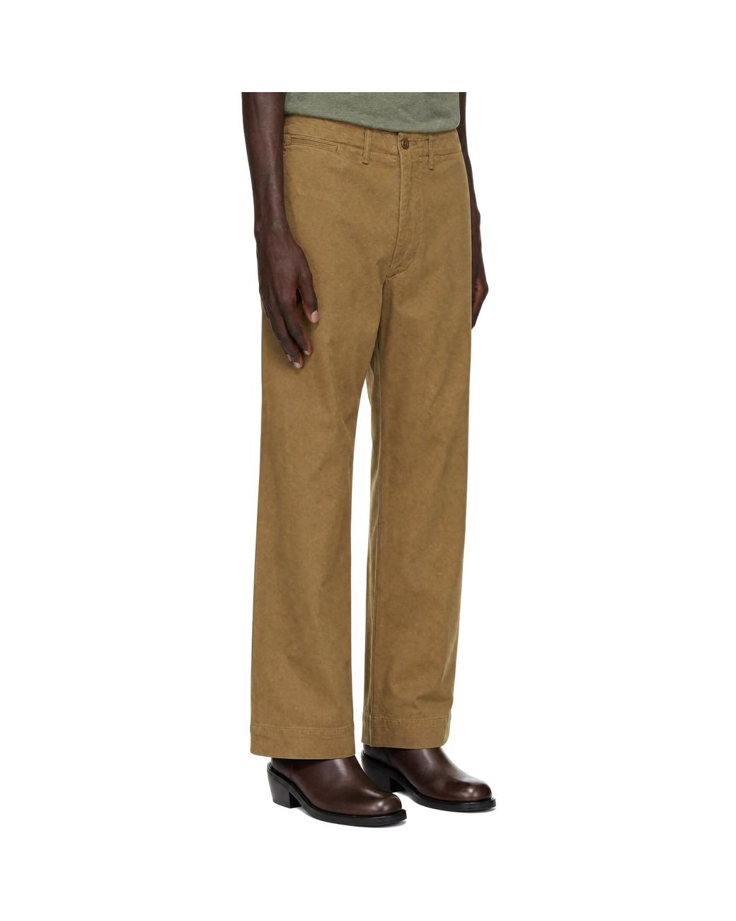 RRL Natural Tan Chino Field Trousers for men