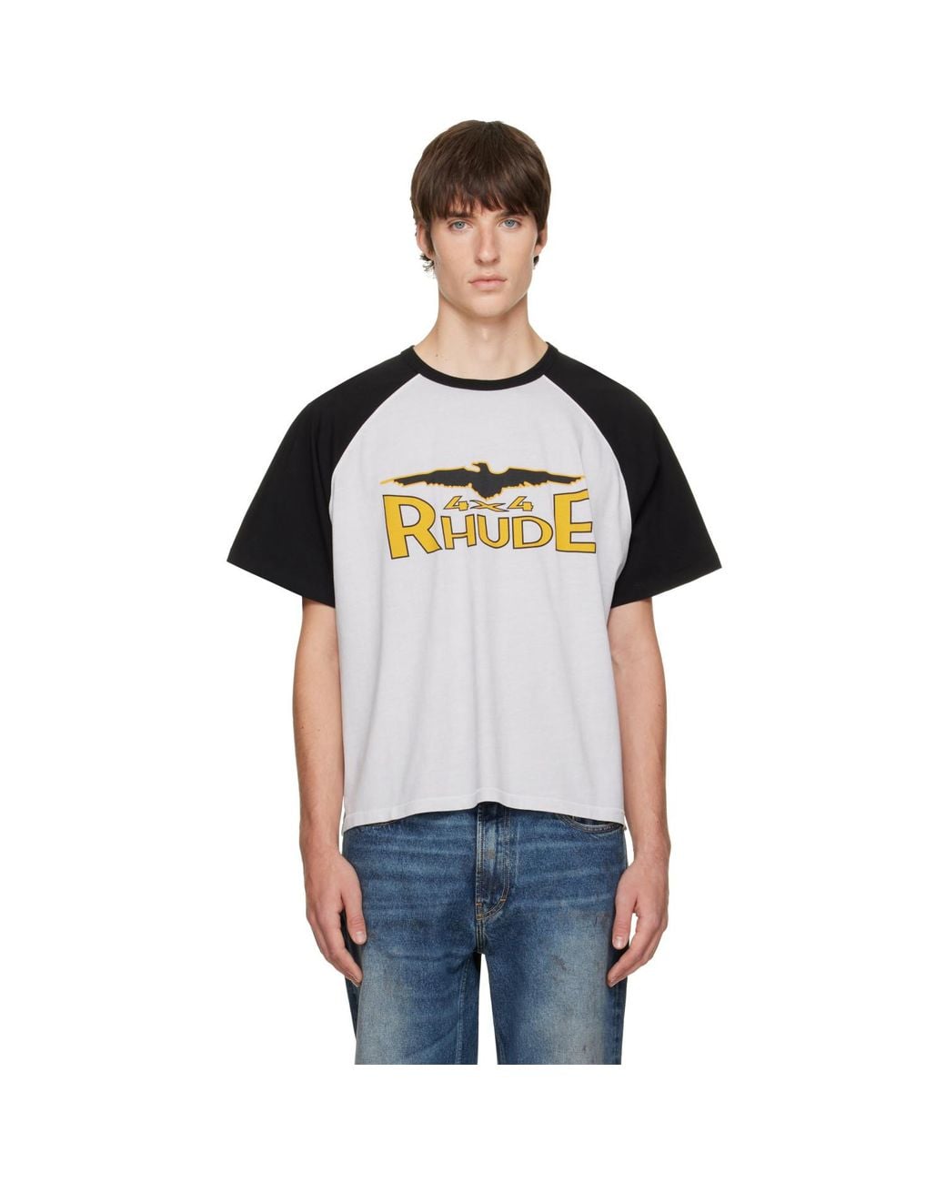 Rhude Black 4X4 Spirit Raglan T-Shirt for men