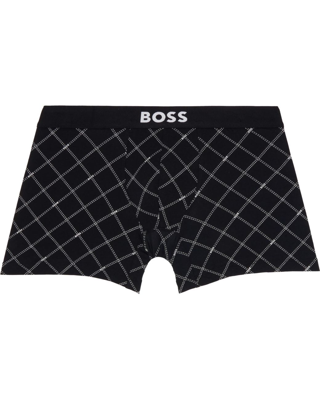 Boss Blue Three-Pack Stretch Cotton Boxer Briefs for men