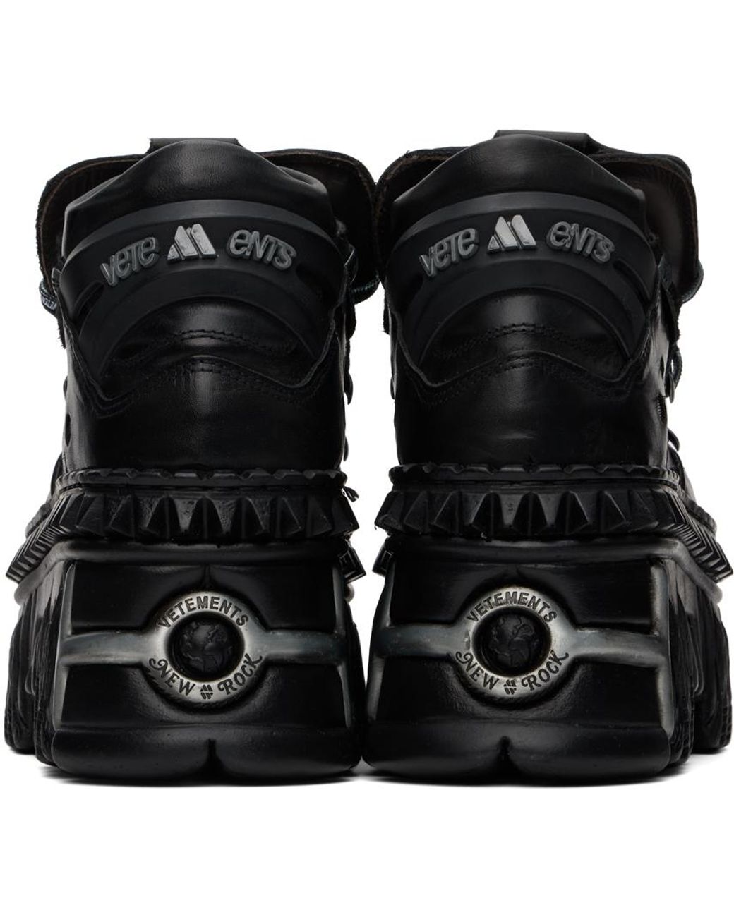 Vetements New Rock Edition Platform Sneakers in Black for