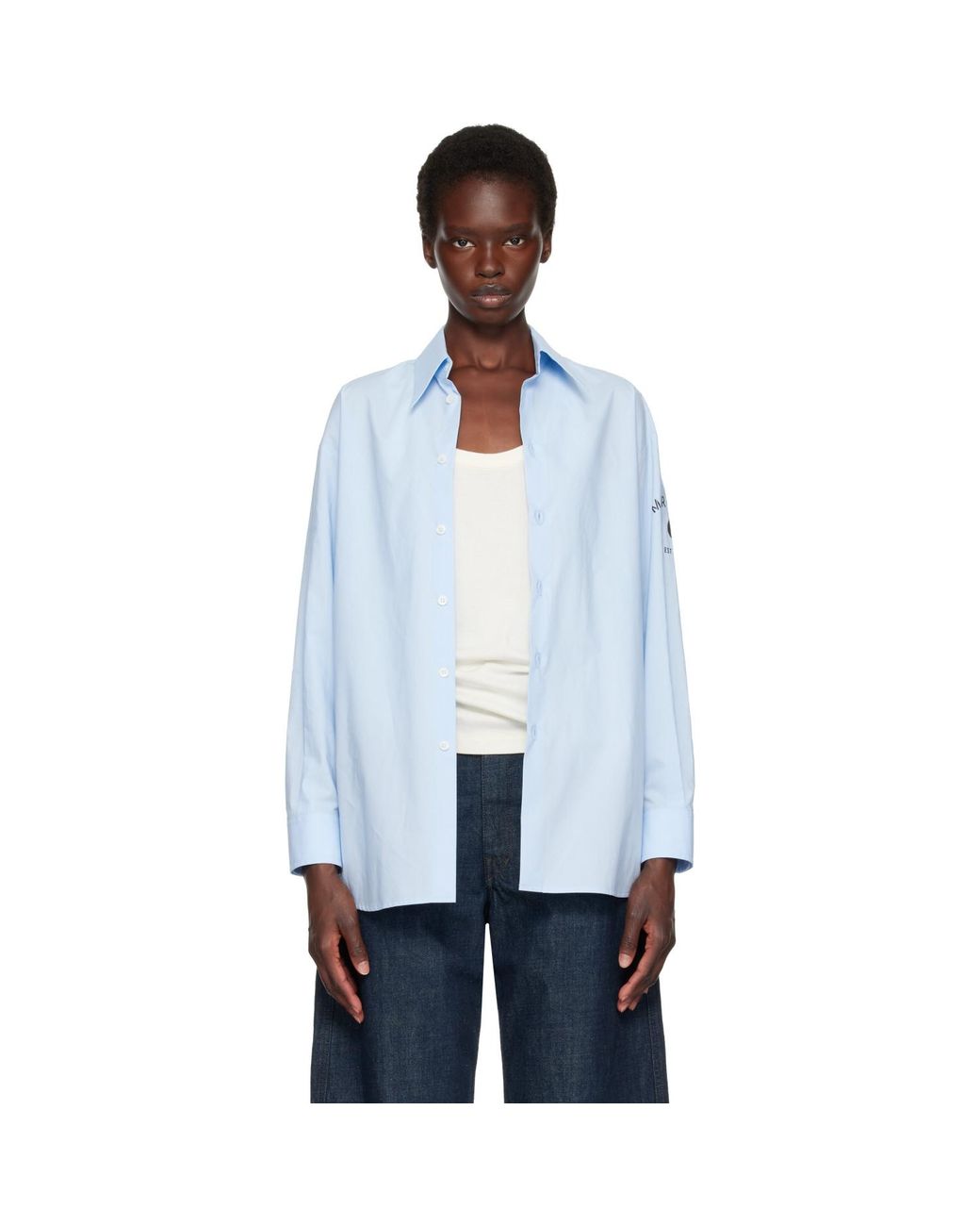 MM6 by Maison Margiela Blue Poplin Shirt