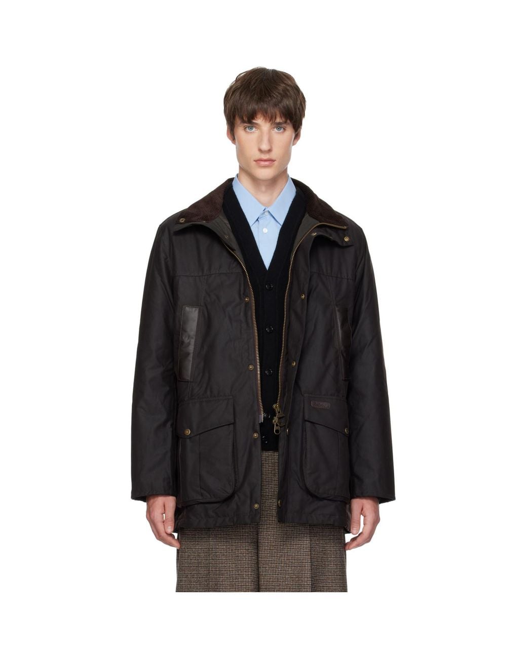 Barbour Black Sandale Waxed Jacket for men