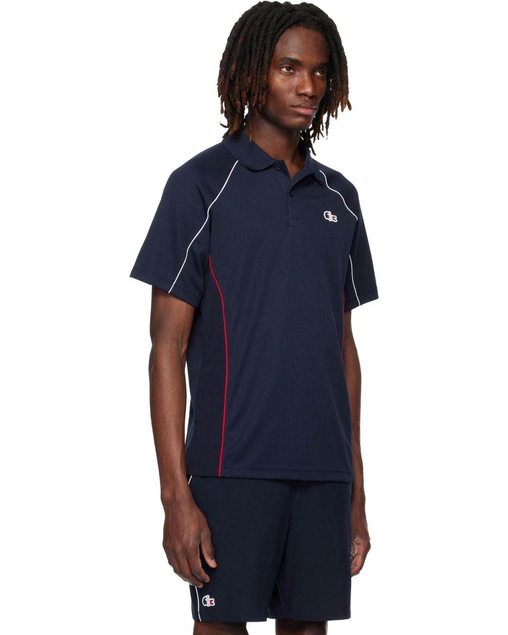 メンズ Lacoste ネイビー French Tennis Team ポロシャツ Blue