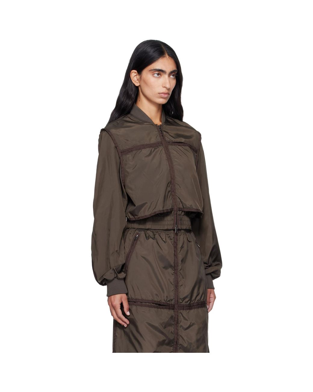 DIESEL Brown Khaki Tonal Taping Jacket