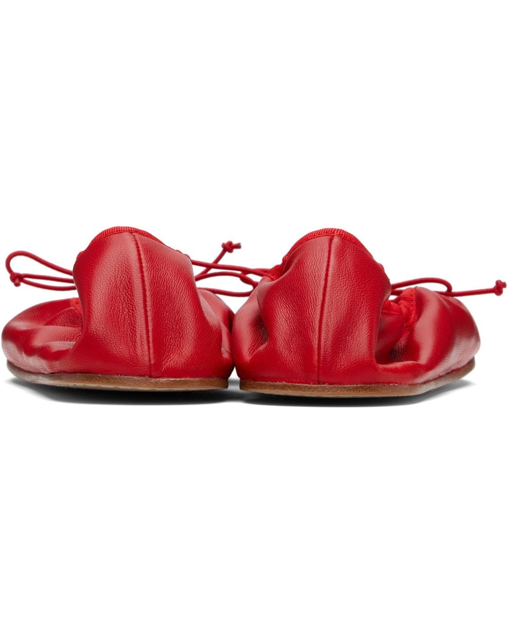 The Row Black Round Ballerina Flats