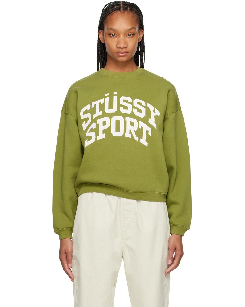 STUSSY BIG CRACKLE SPORT スウェット stussy-Green-Big-Crackle-Sport