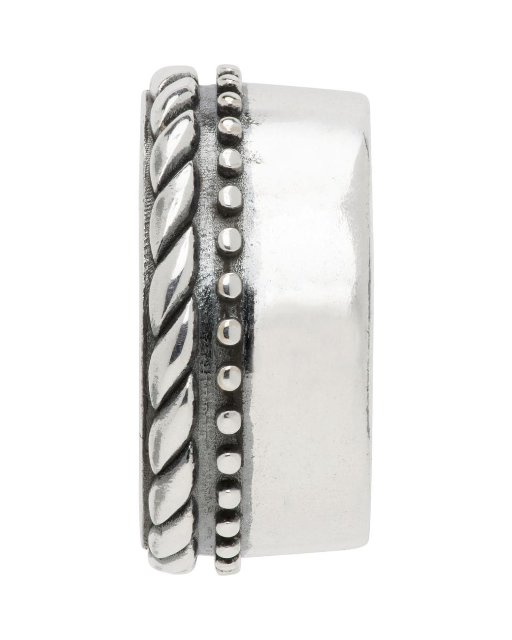 MM6 by Maison Margiela White Buckle Motif Ear Cuff for men