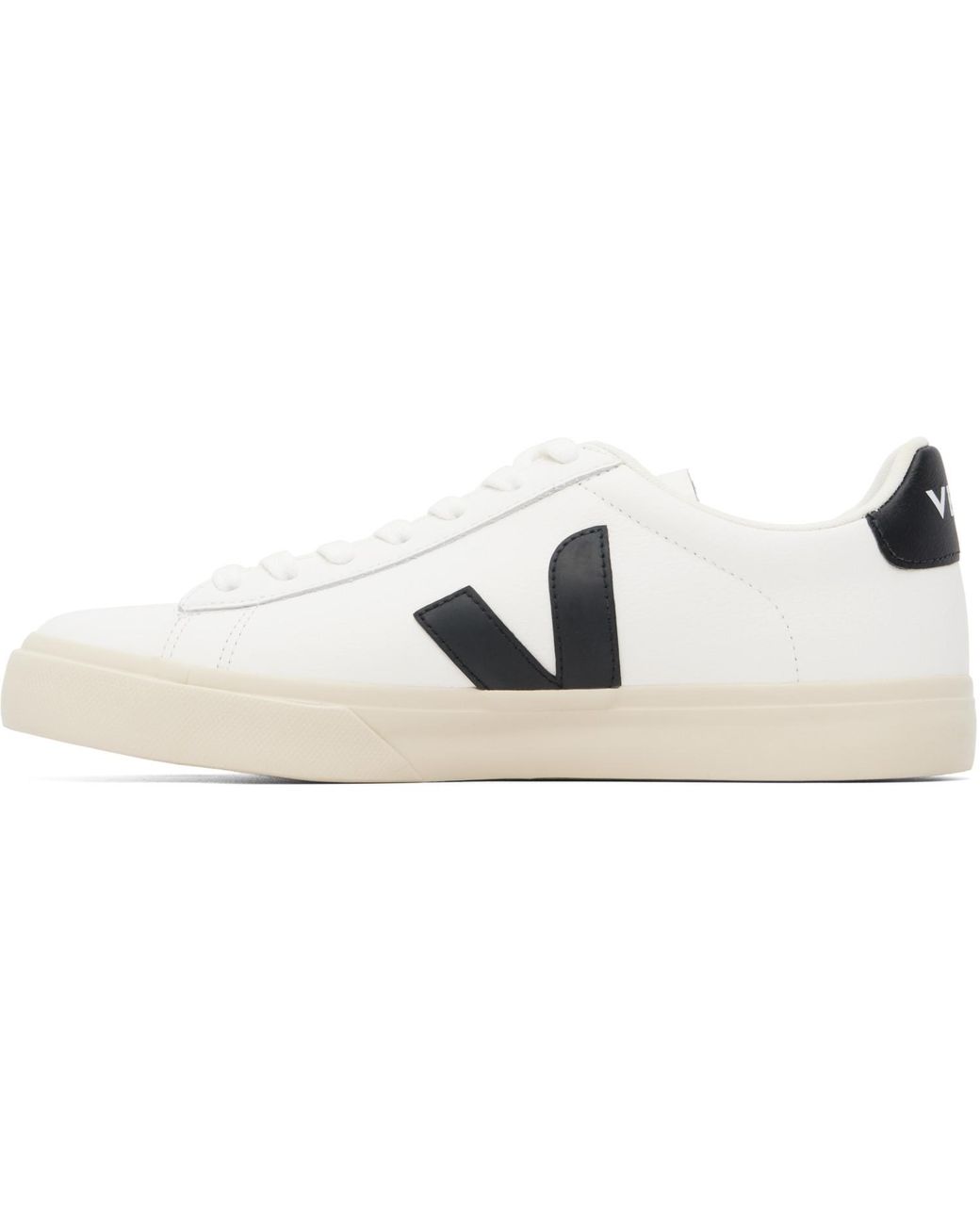 Veja Black Campo Leather Sneakers for men