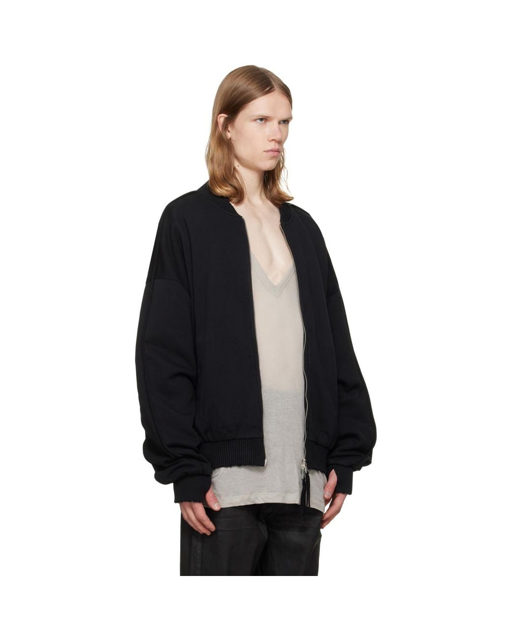 Thom Krom Black Msj 705 Bomber Jacket for men
