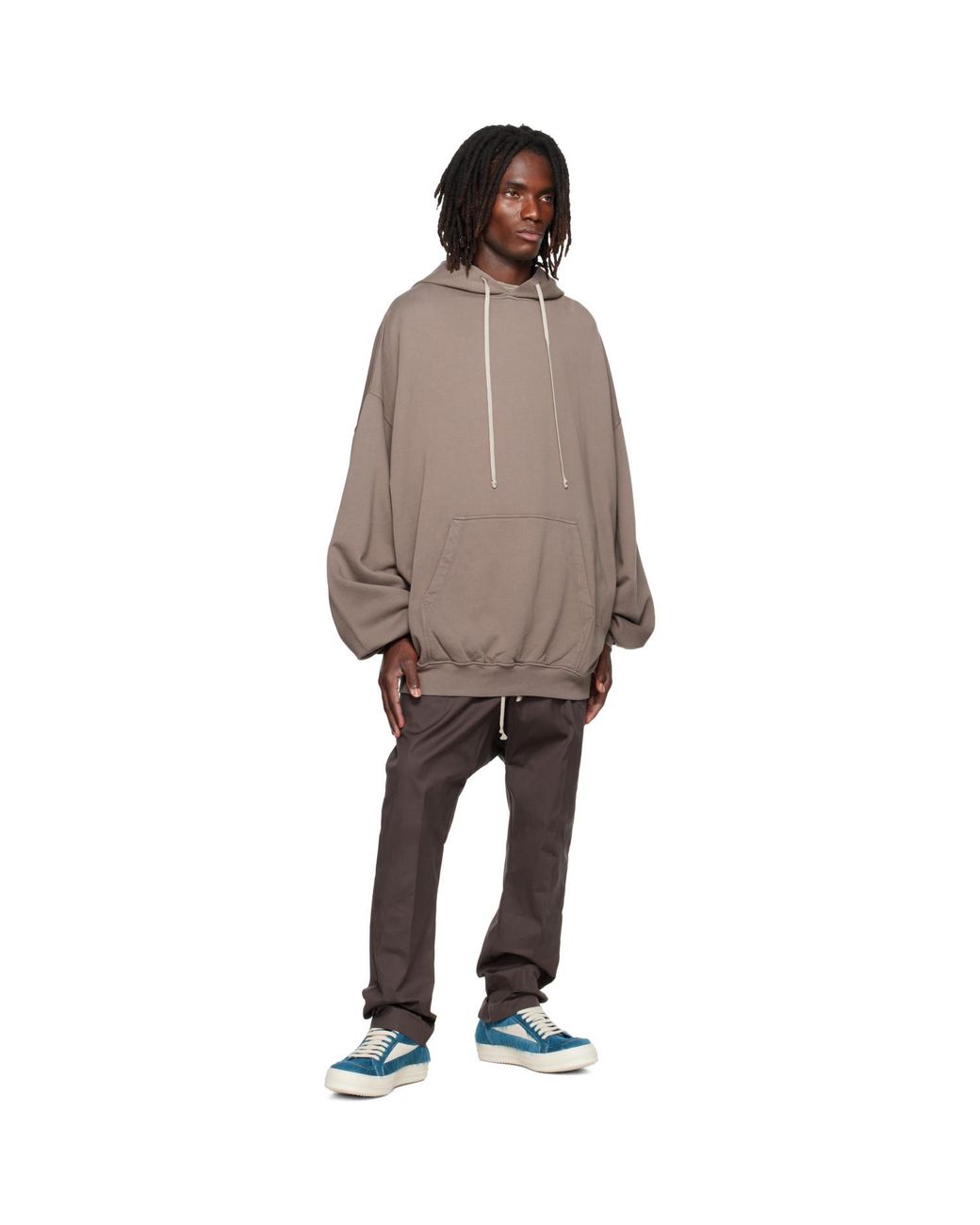 Rick Owens Brown Tower Hun Hoodie for men