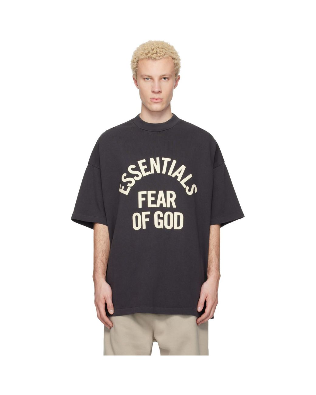 Fear Of God Black Campus 90S Short Sleeve T-Shirt for men