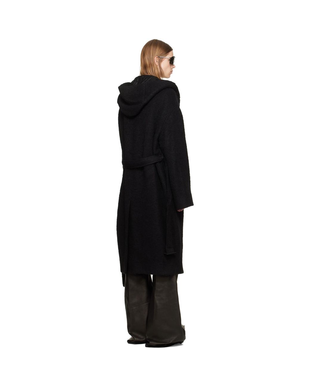 Rick Owens Black Tower Coat for men