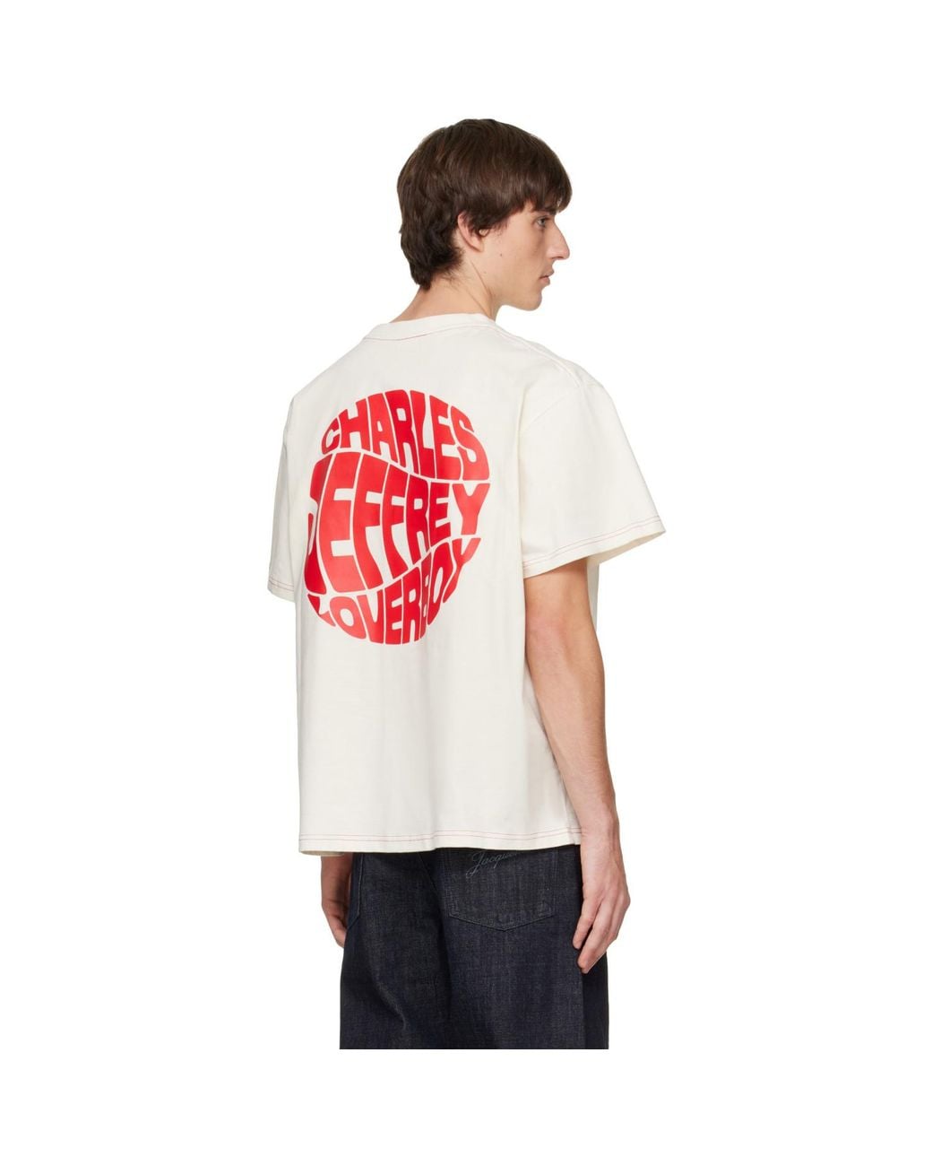 Charles Jeffrey White Off- Print Logo T-Shirt for men