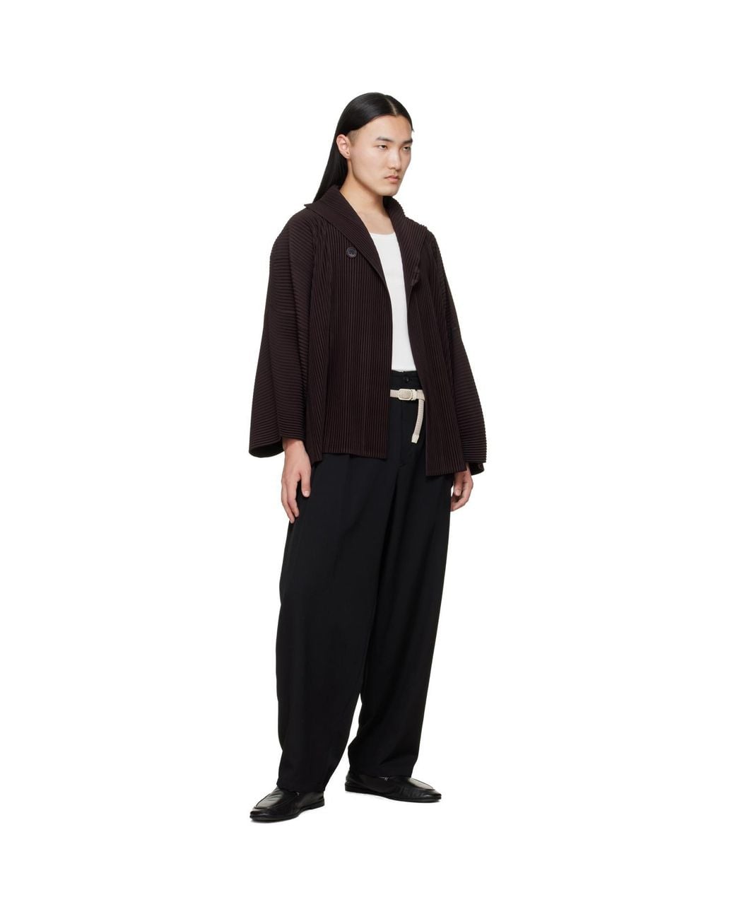 Homme Plissé Issey Miyake Black Braided Belt for men