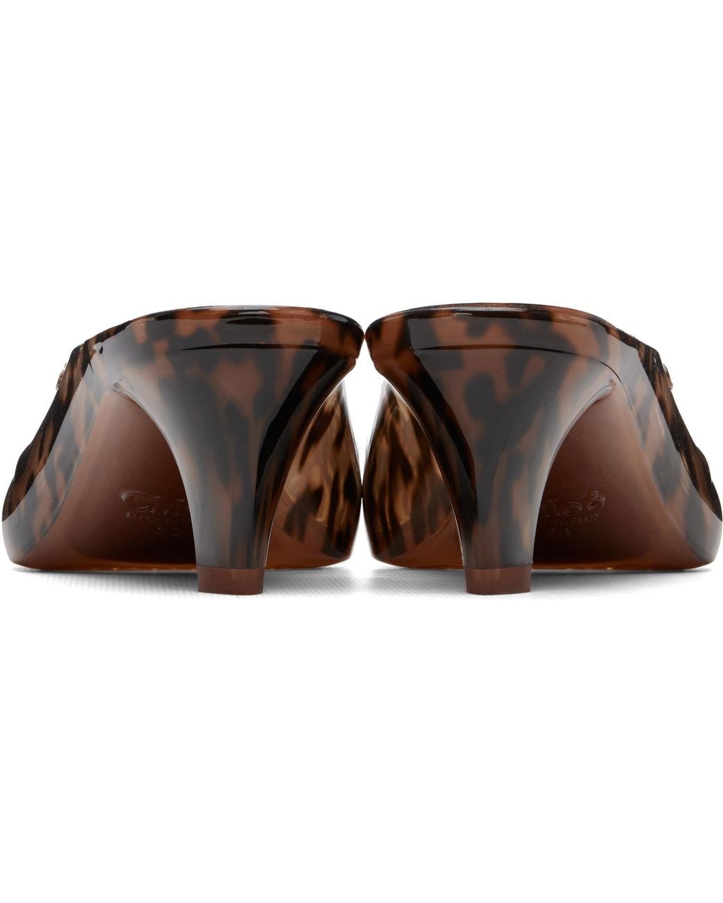 Chloé Brown Jelly' Mule Heeled Sandals