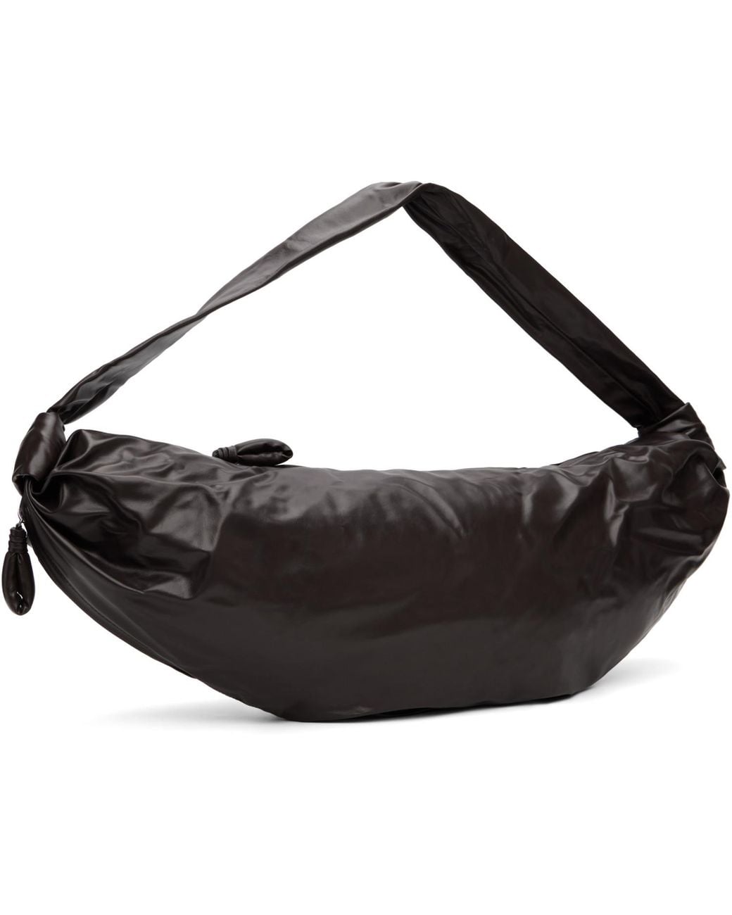 Lemaire Black Large Soft Croissant Bag