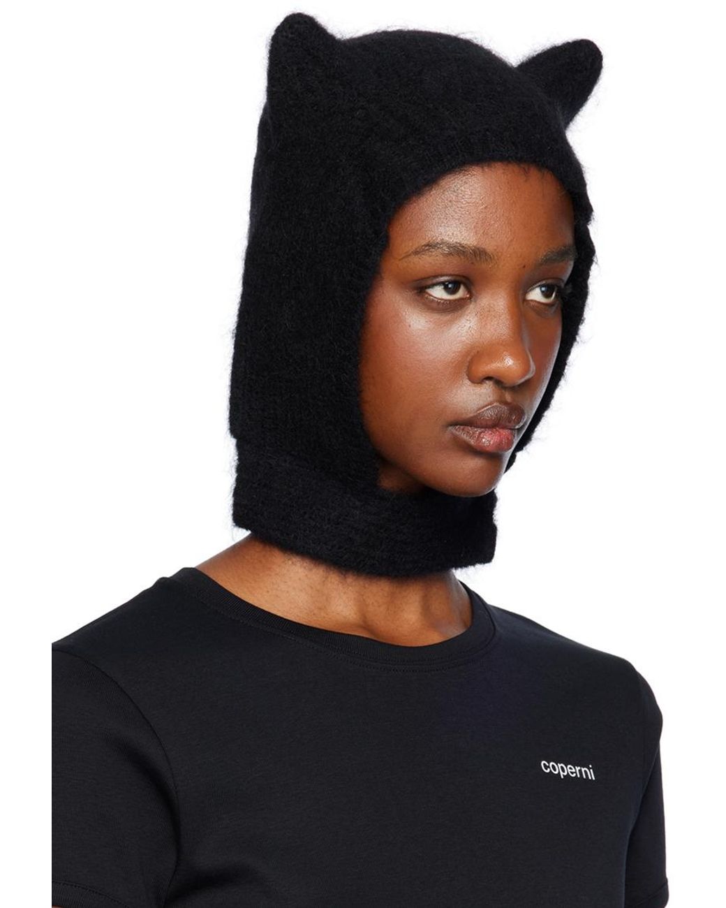Coperni Knitted Horn Beanie in Blue | Lyst Australia