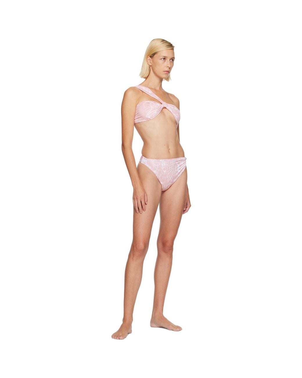 Balmain Pink Bandeau Bikini