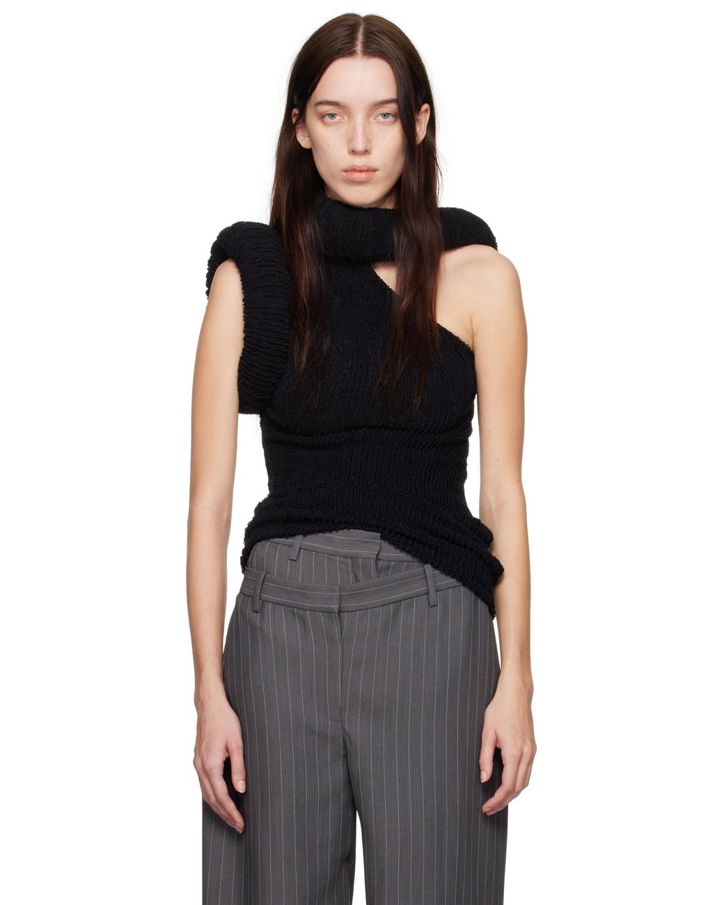 Acne Studios Long Sleeve Knit Top in Seagrass Green | FWRD