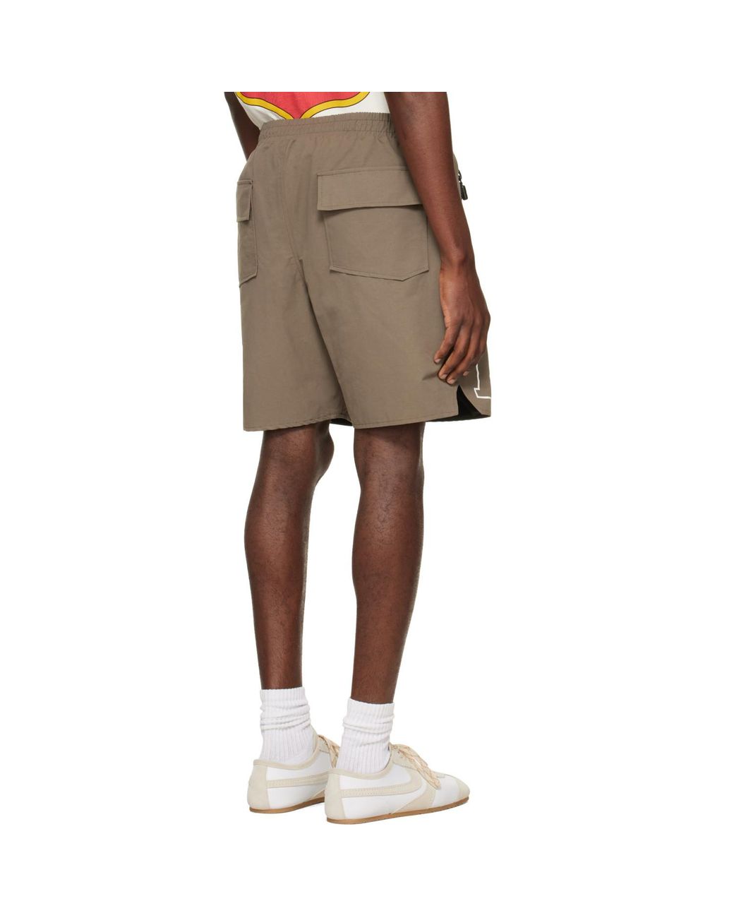 Rhude Natural 'Rh' Logo Shorts for men