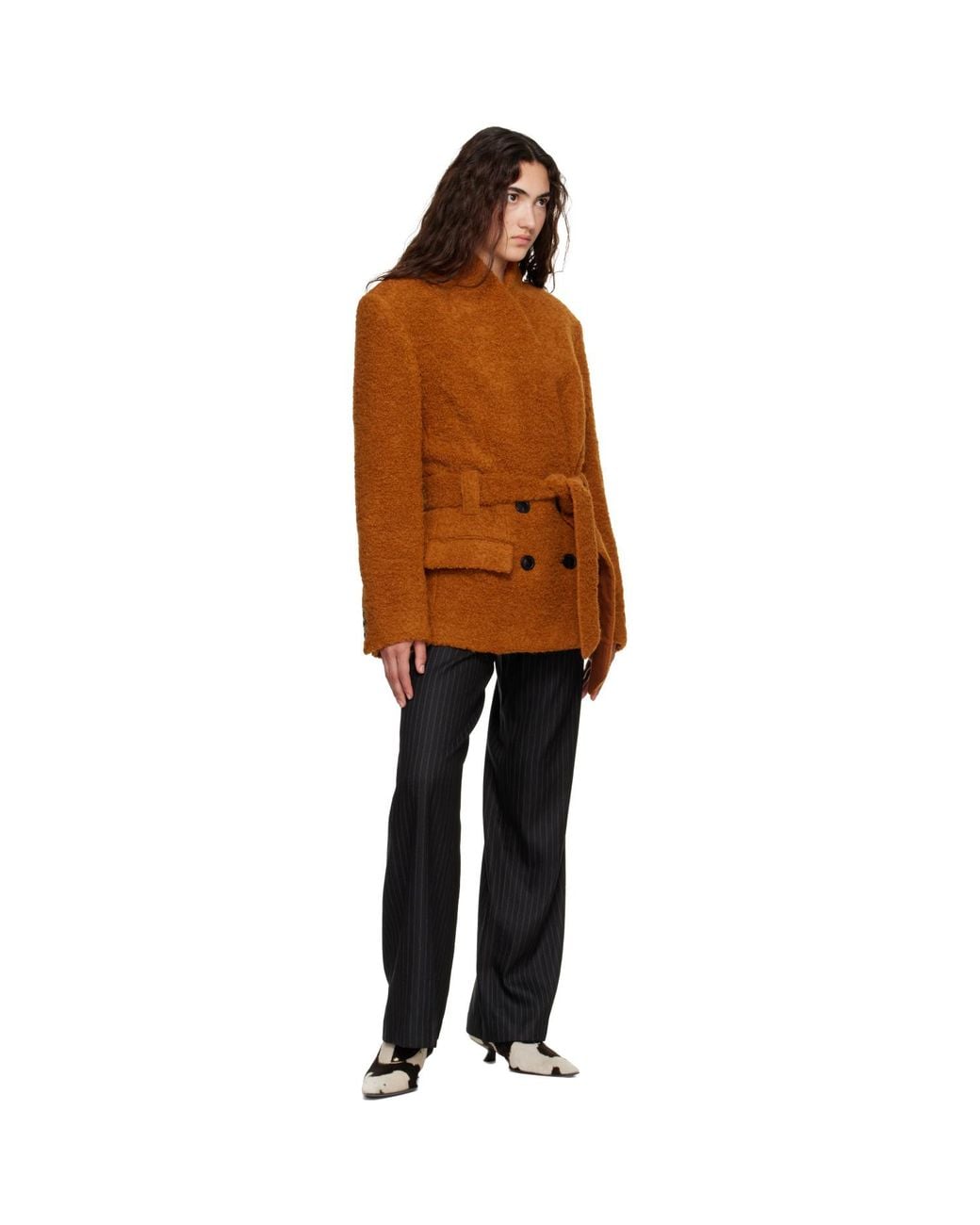 Isabel Marant Brown Tan Syndra Alpaca Bouclé Jacket