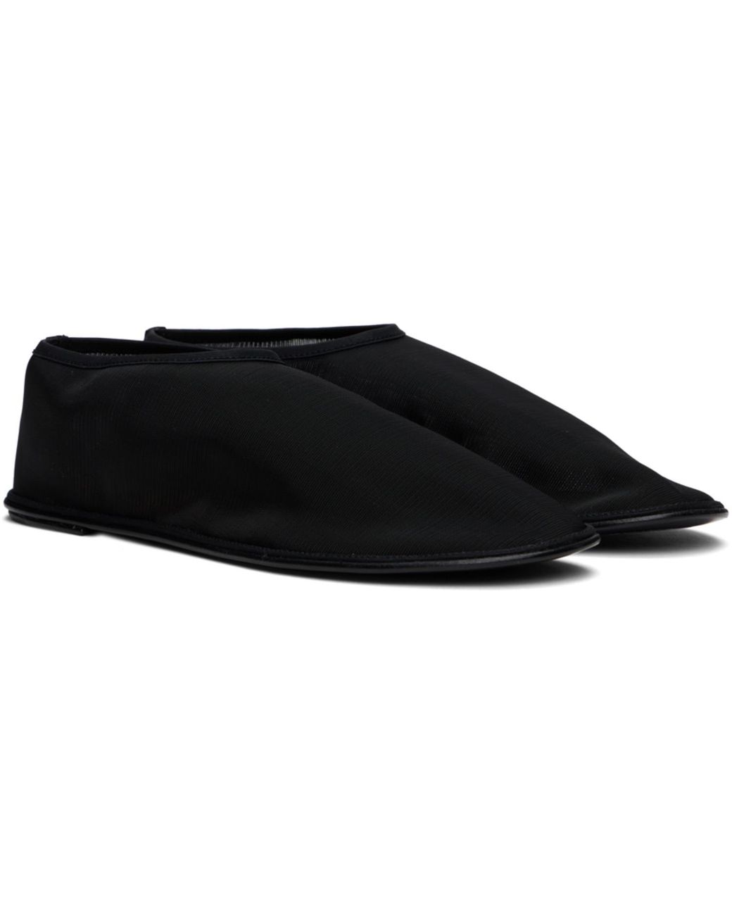 The Row Black Sock Slippers