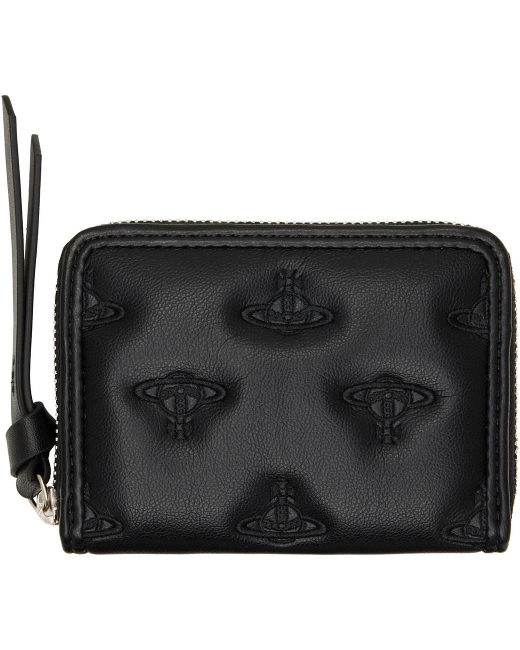 Vivienne Westwood Black Zip Coin Case Wallet for men