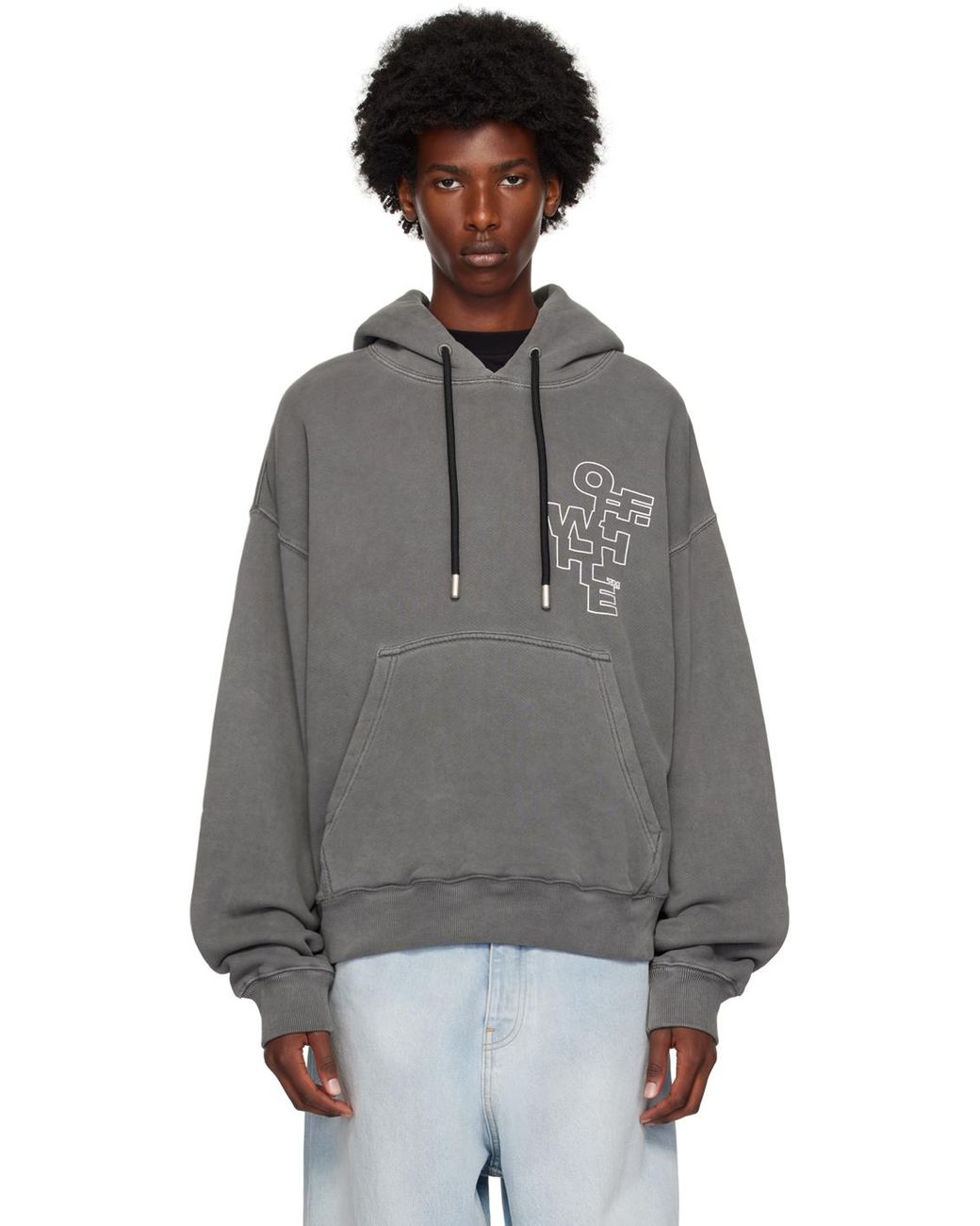 Off White c o Virgil Abloh Off Outline Arrow Skate Hoodie in Black for Men Lyst