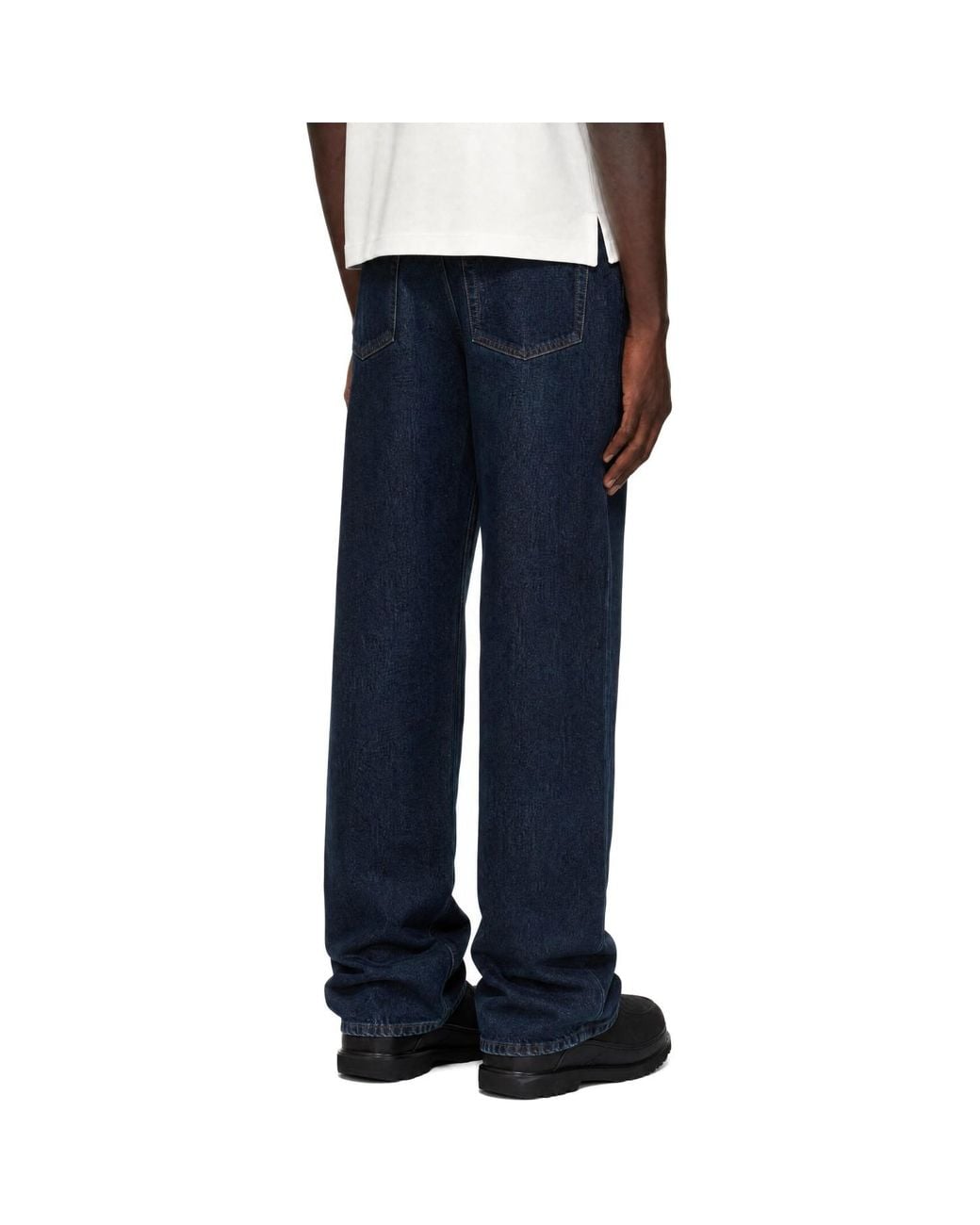 Moncler Blue Straight Leg Denim Jeans for men