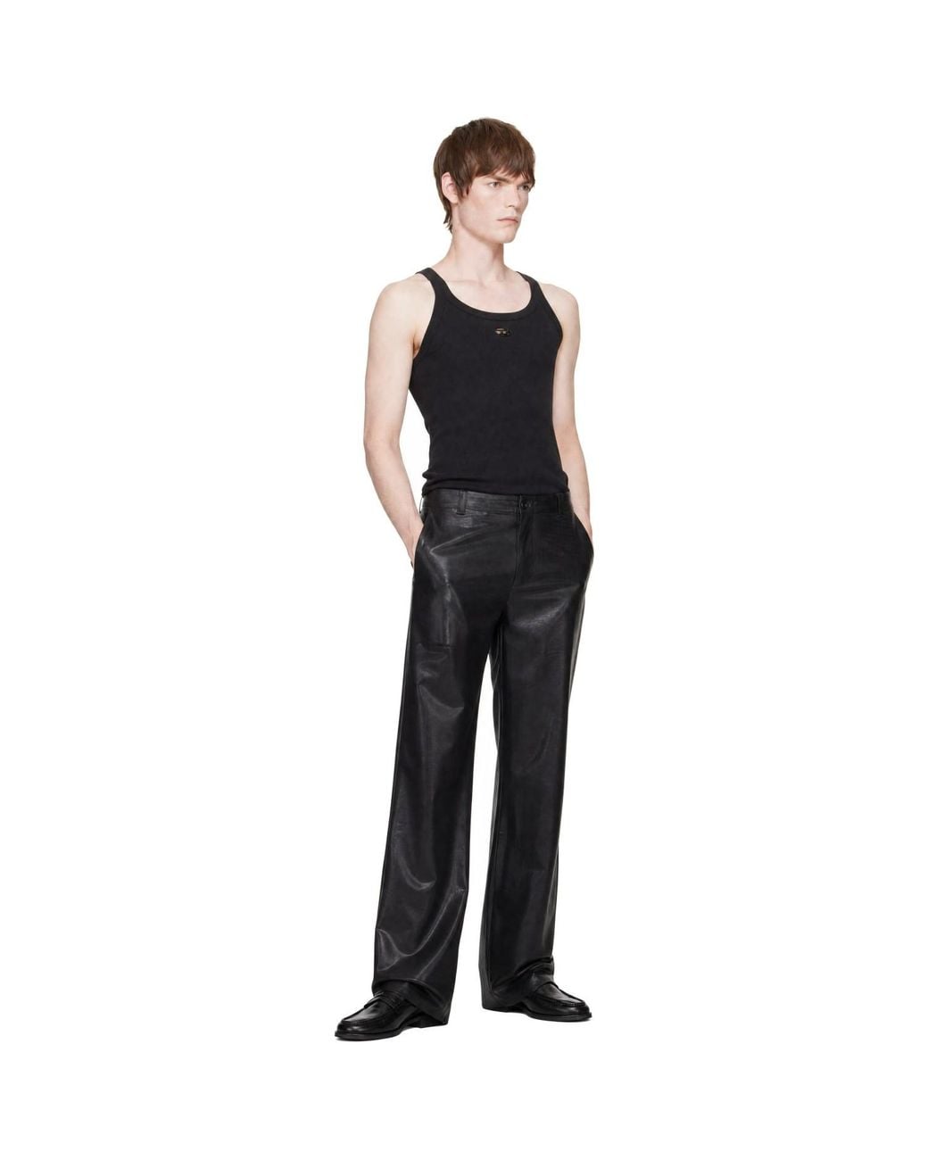 DIESEL Black P-Stanley Paneled Trousers for men
