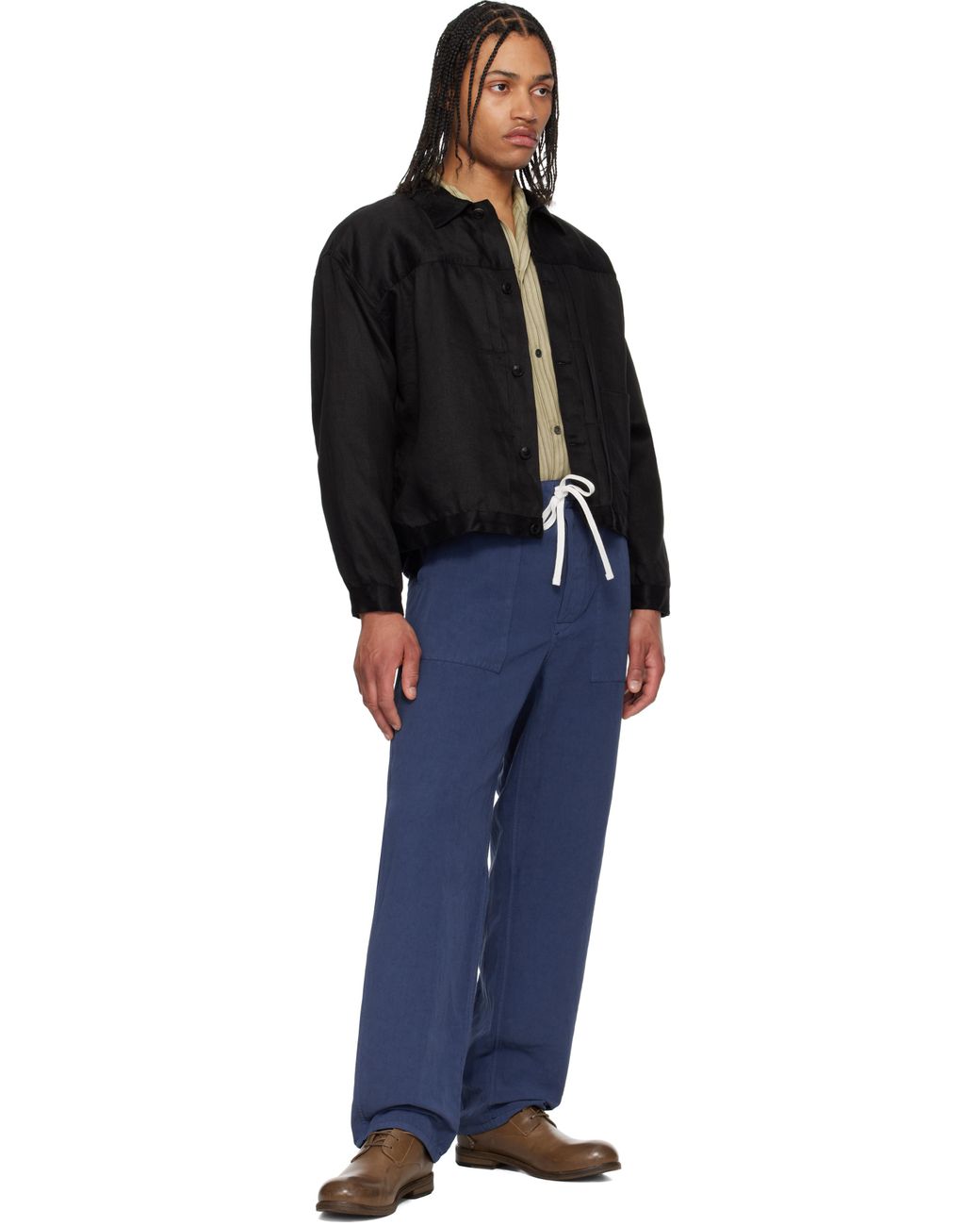 KAPTAIN SUNSHINE Linen Tracker Jacket Black | HAVEN