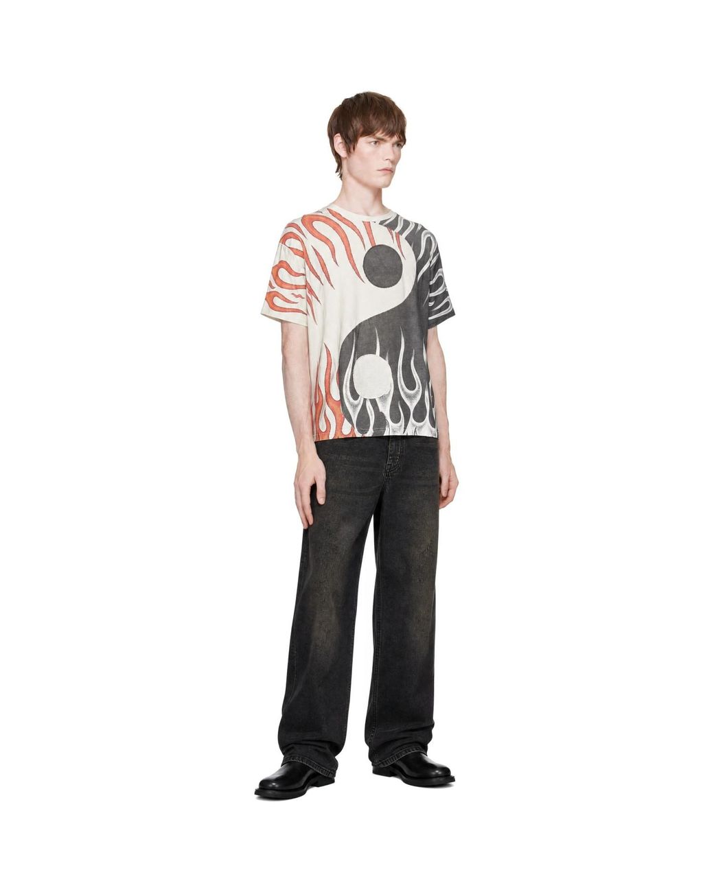 Who Decides War Multicolor Yin Yang Jersey Short Sleeve T-Shirt for men