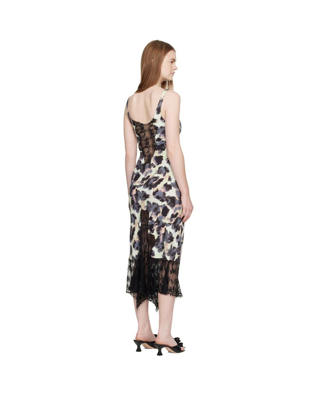 Collina Strada Black Anemone Midi Dress