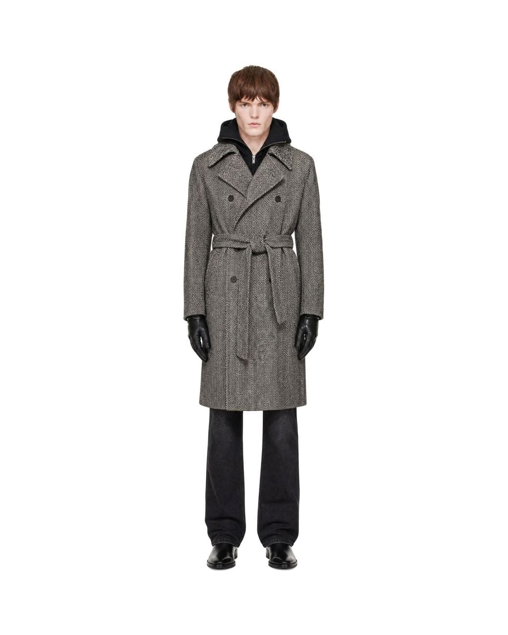 Egonlab Gray Structured Coat for men