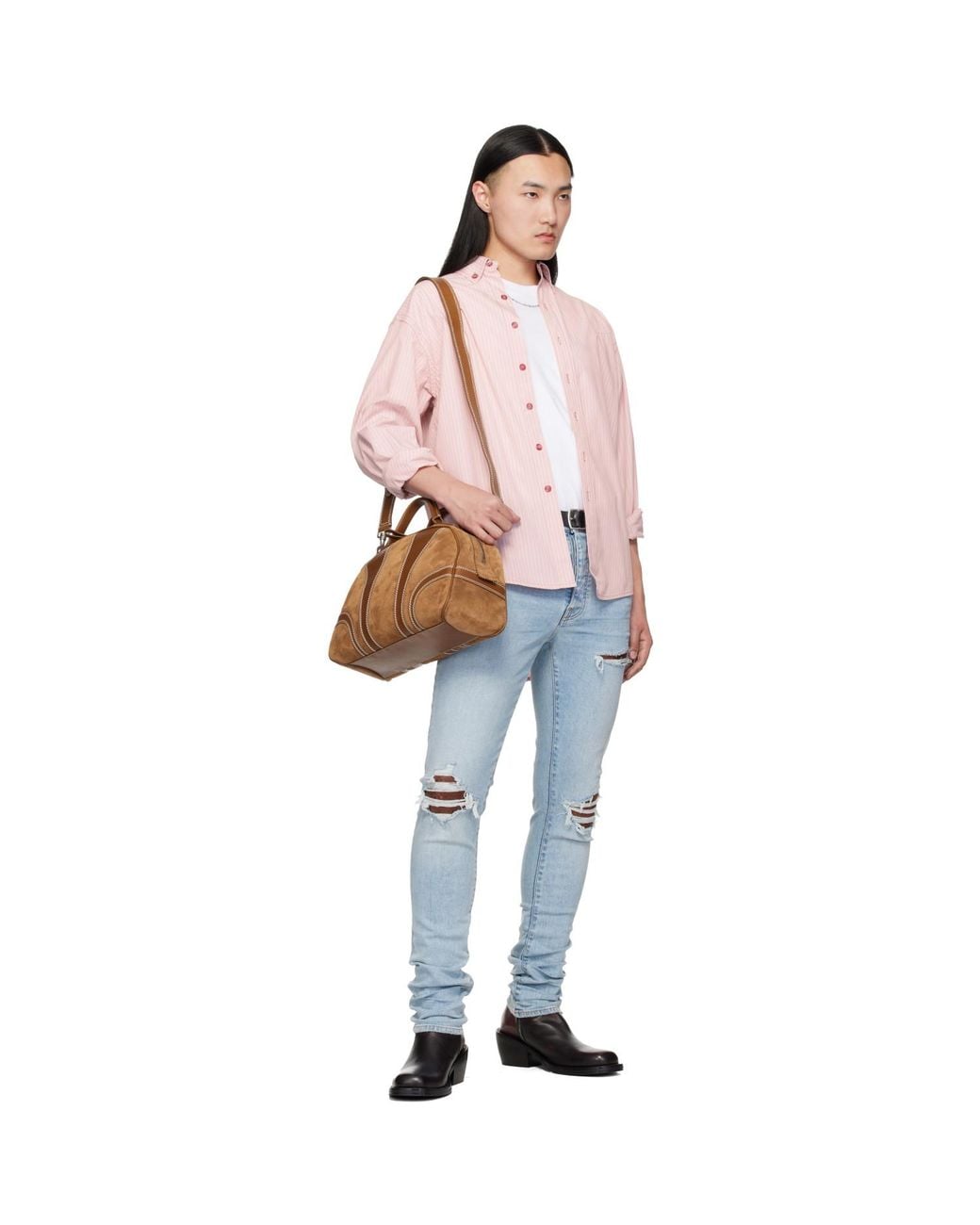 Amiri Blue Croc Mx1 Jeans for men