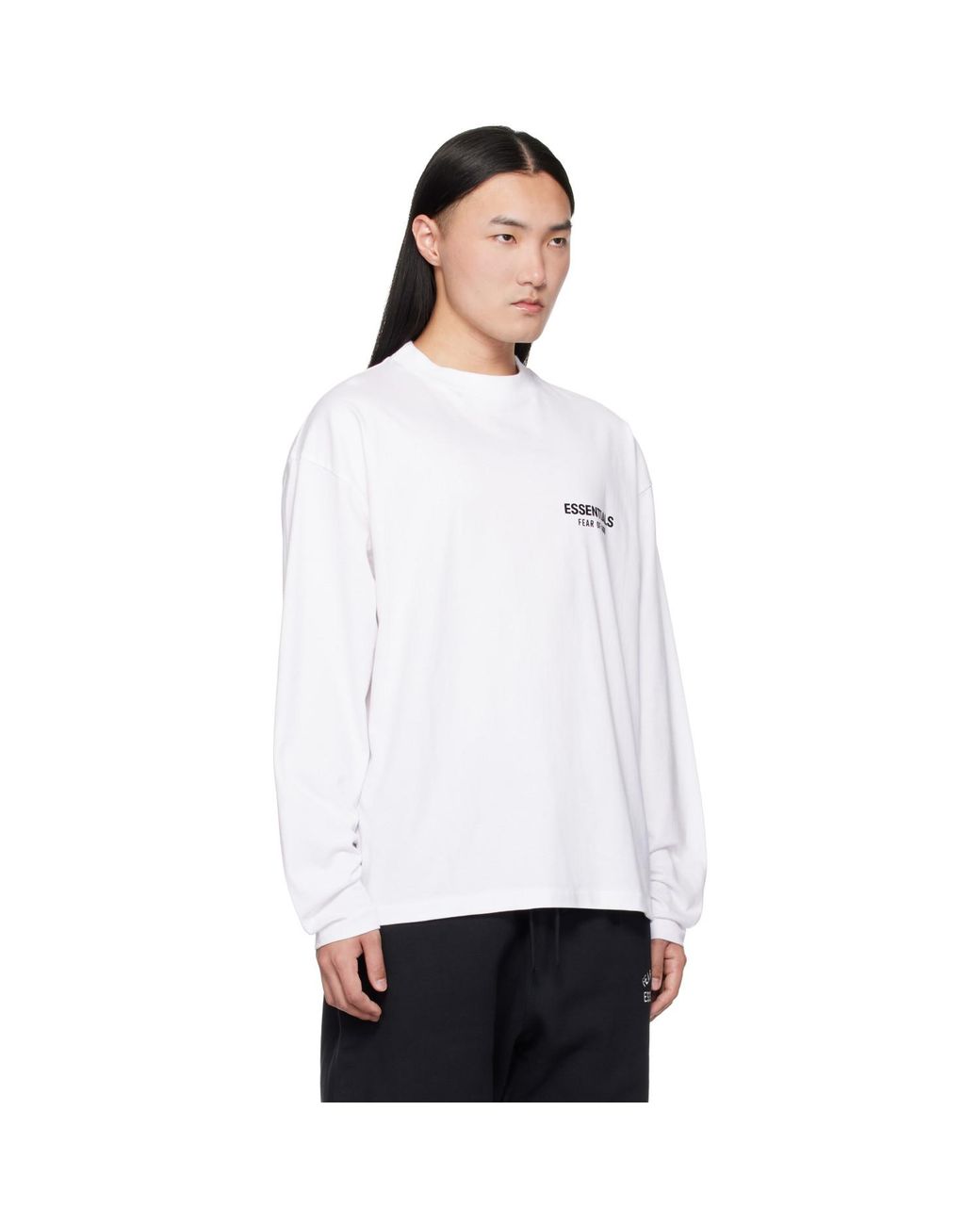 Fear Of God White Classic Long Sleeve T-Shirt for men