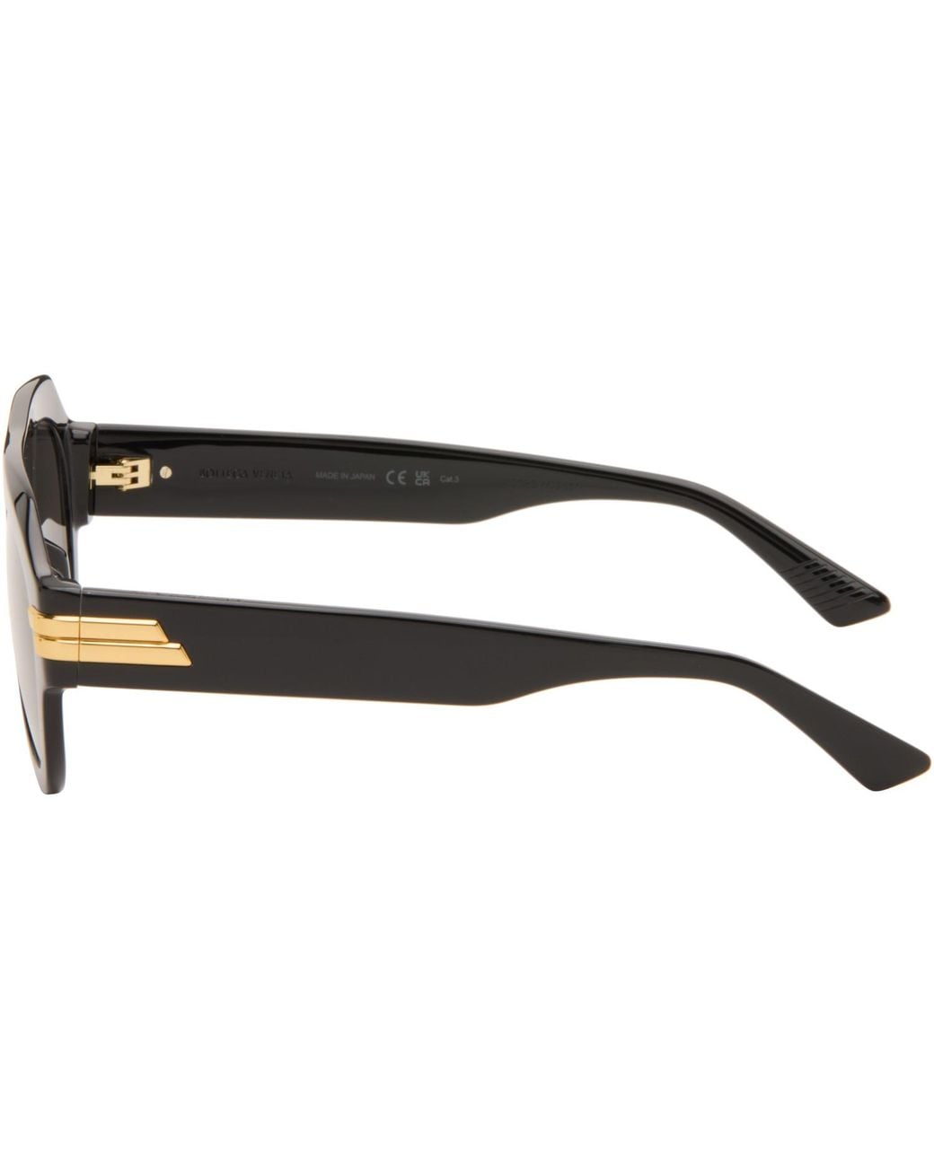 Bottega Veneta Gray Mitre Aviator Sunglasses for men