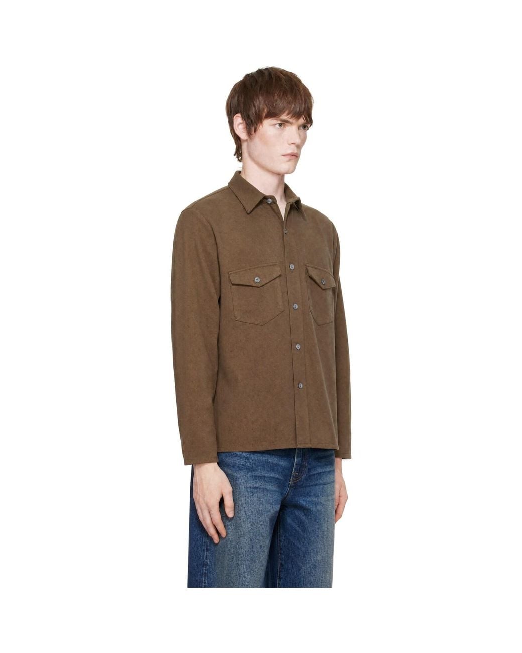 Second/Layer Brown Field Shirt for men