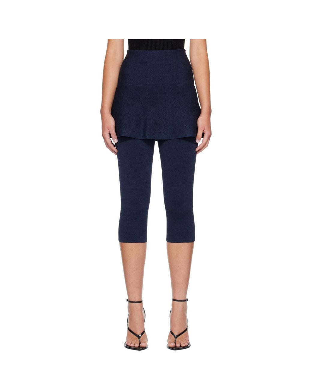 Alaïa Blue Alaïa Compact Knit Skirt leggings