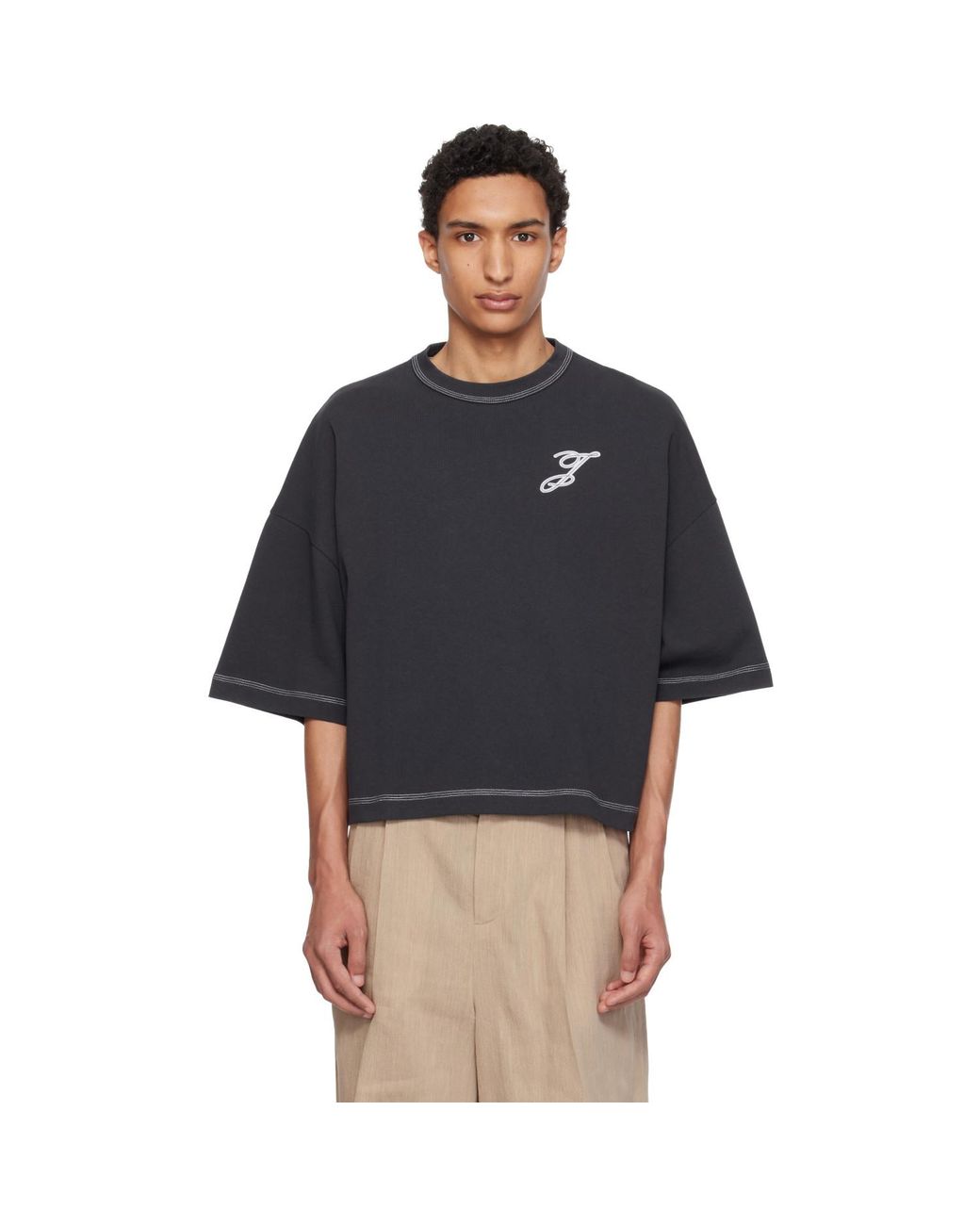 Jacquemus Blue 'The Letro' T-Shirt for men