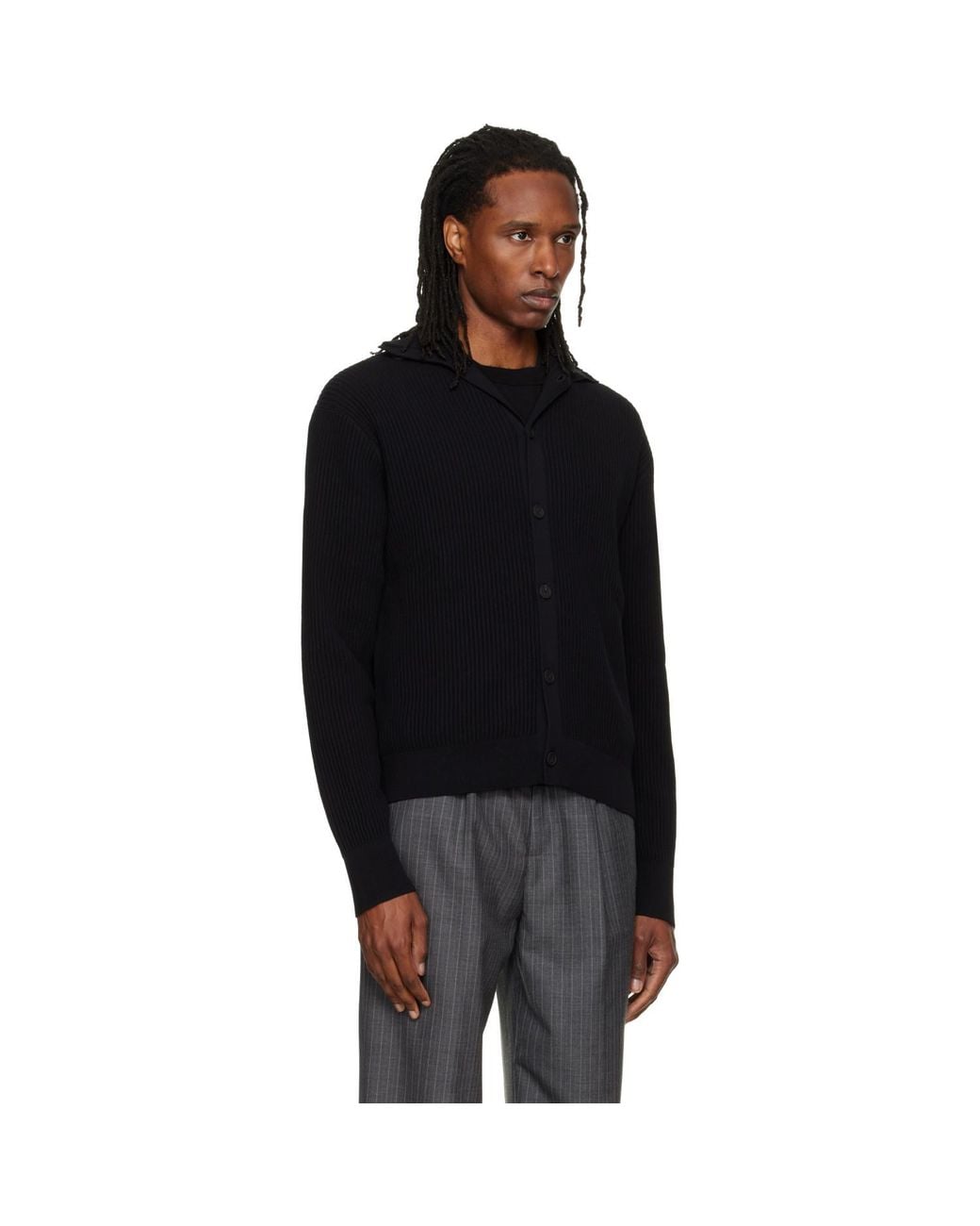 Studio Nicholson Black Oran Cardigan for men