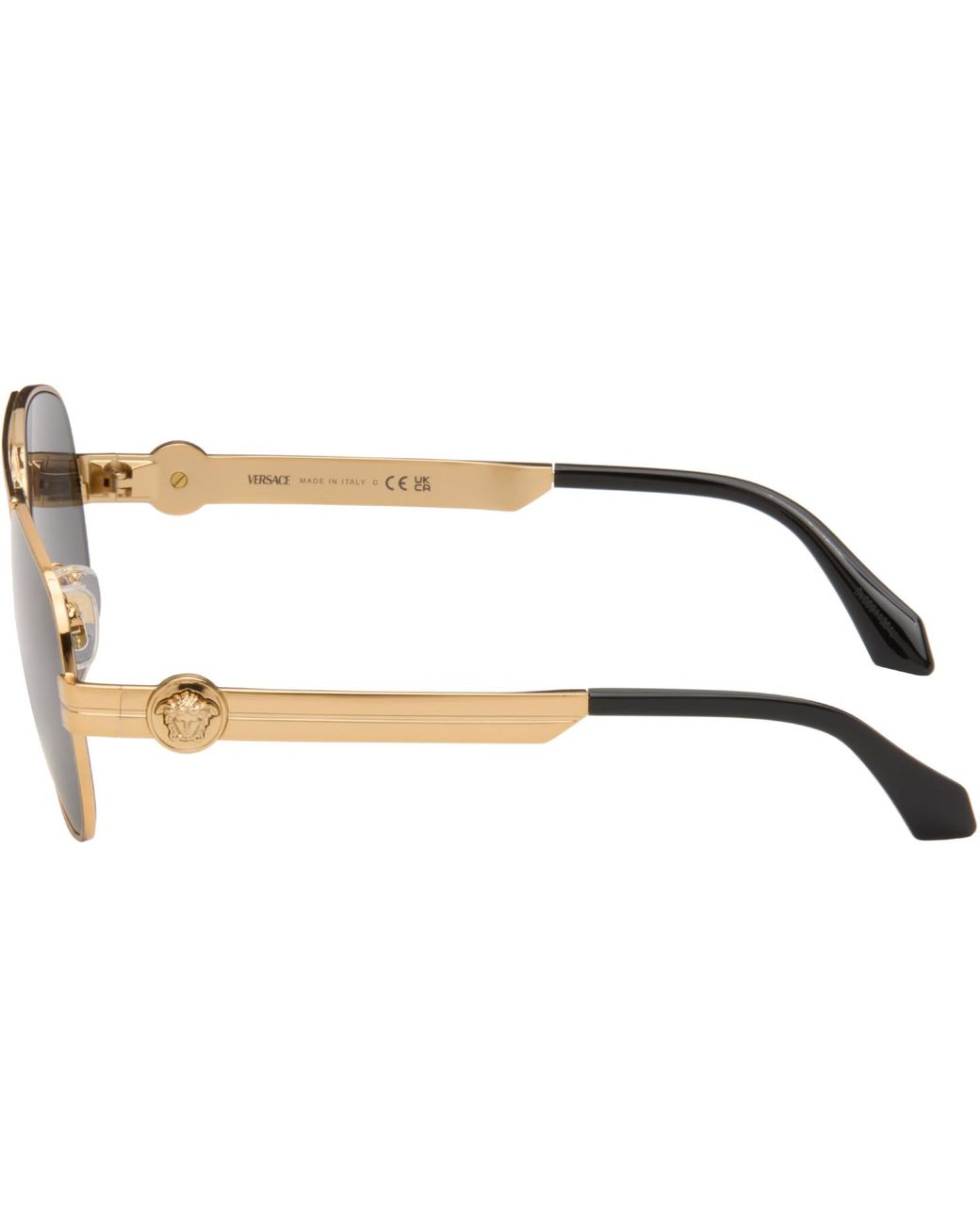 Versace Gray Clarck Pilot Sunglasses for men