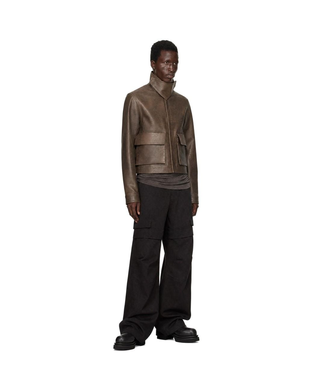 Rick Owens Black Porterville Stefan Cargo Pants for men