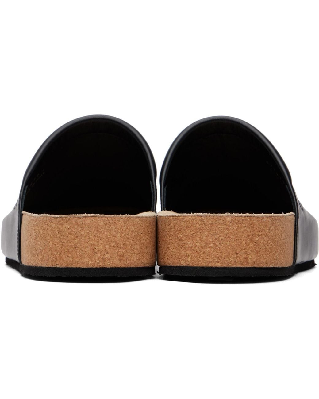 Balenciaga Black Scholl Edition Leather Mule Flats for men