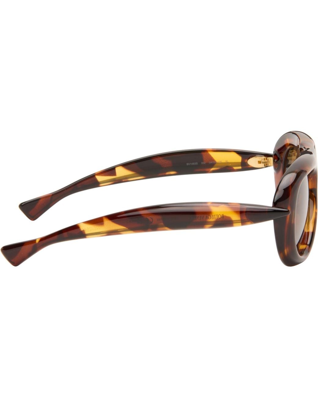 Bottega Veneta Brown Sardine Aviator Sunglasses for men