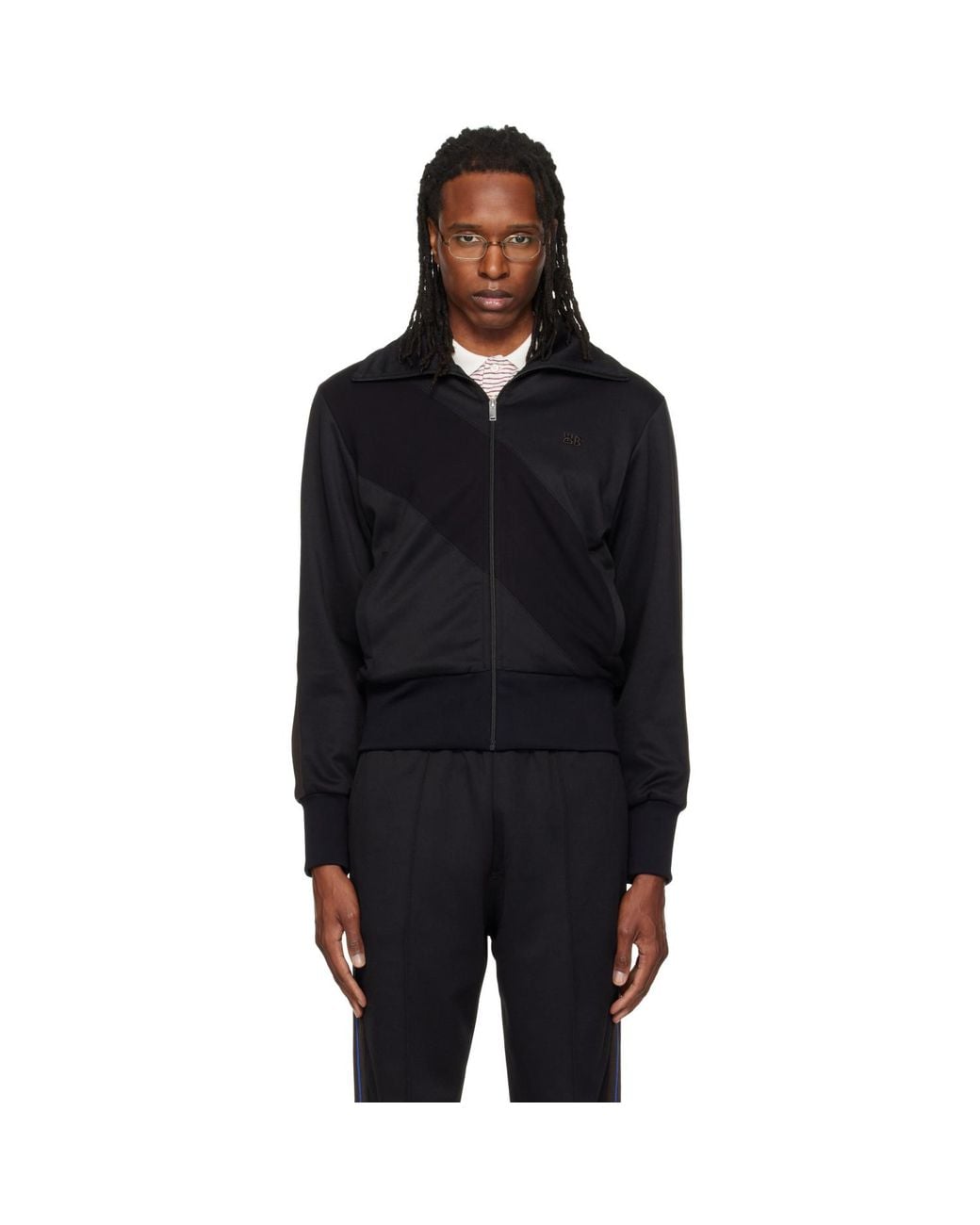 Wales Bonner Black Form Track Jacket for men