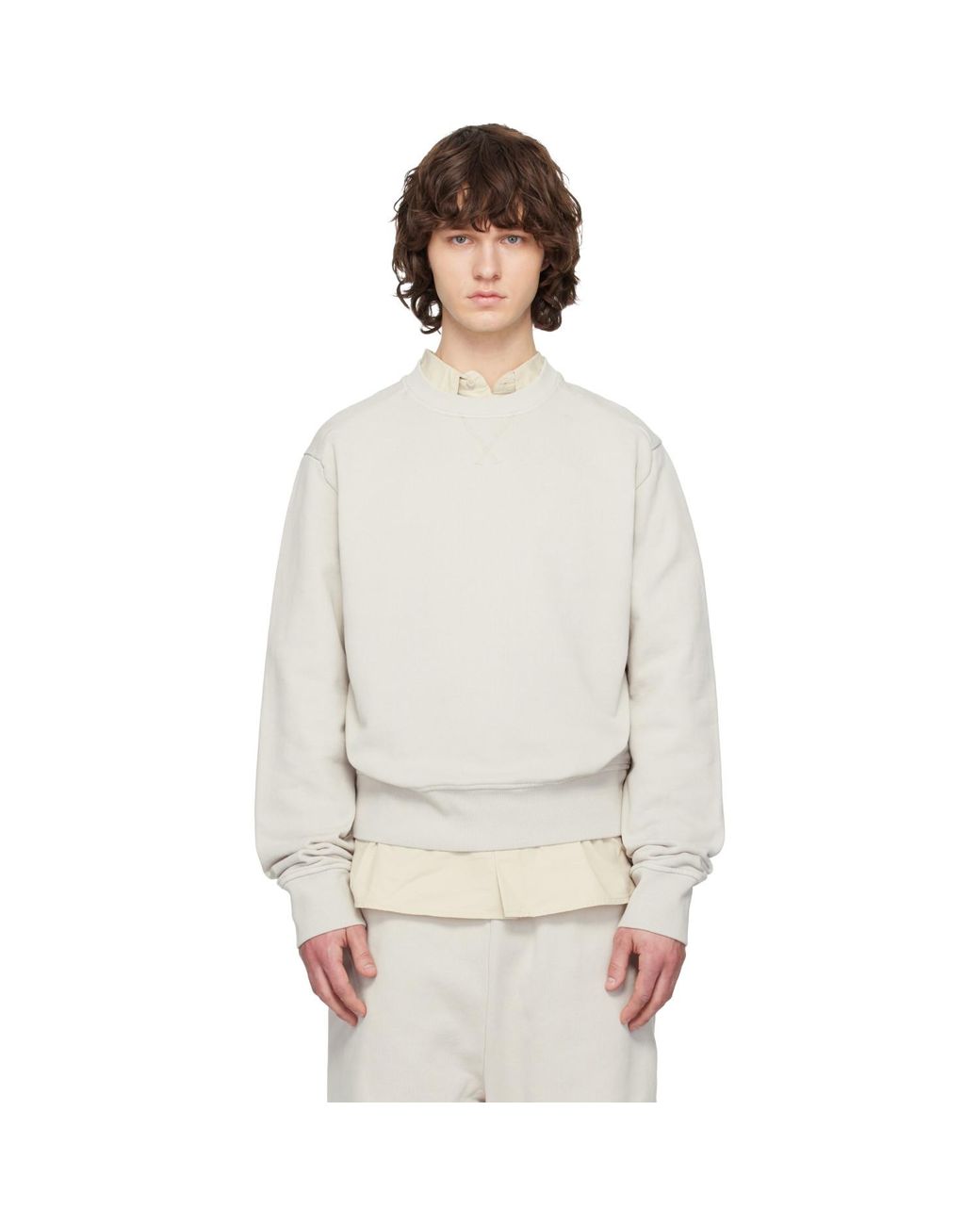 Entire studios White Off- Pod Crew Sweatshirt for men