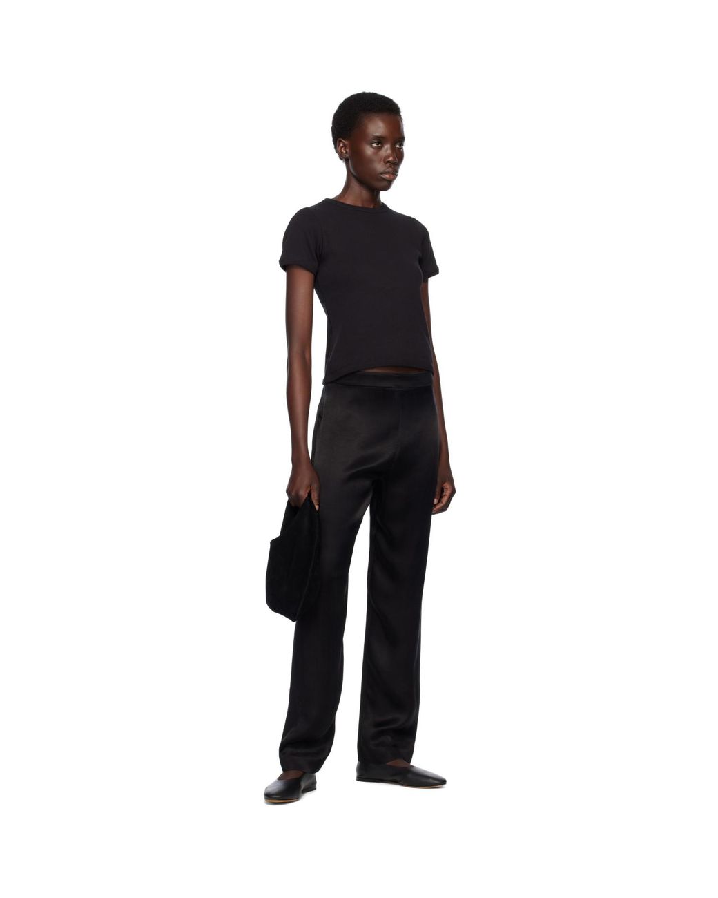 The Row Black Small Bindle Tote
